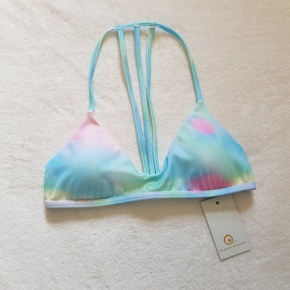 Plumeria Trouble in Paradise Unicorn Bikini Top